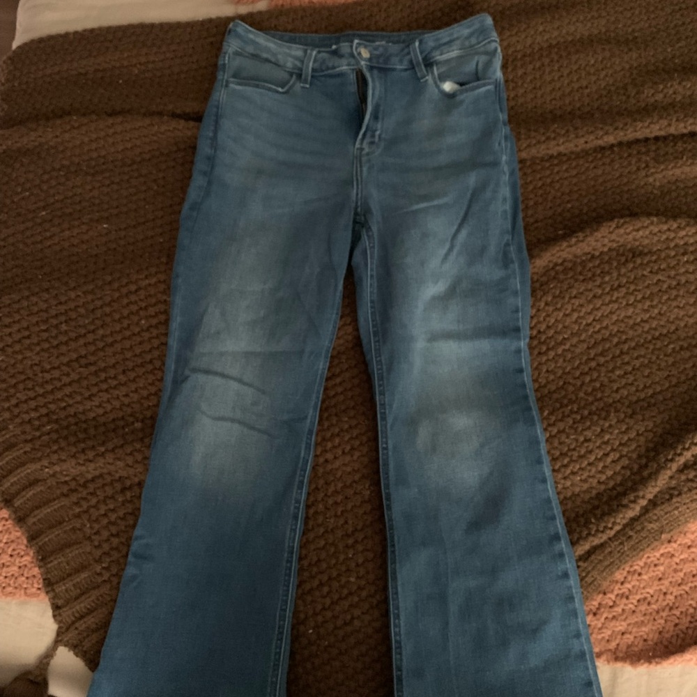 Old Navy Blue Flare Jeans - Faded Mid Wash
